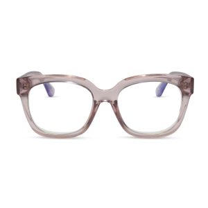 AVA - LIGHT PINK CRYSTAL + BLUE LIGHT READERS
