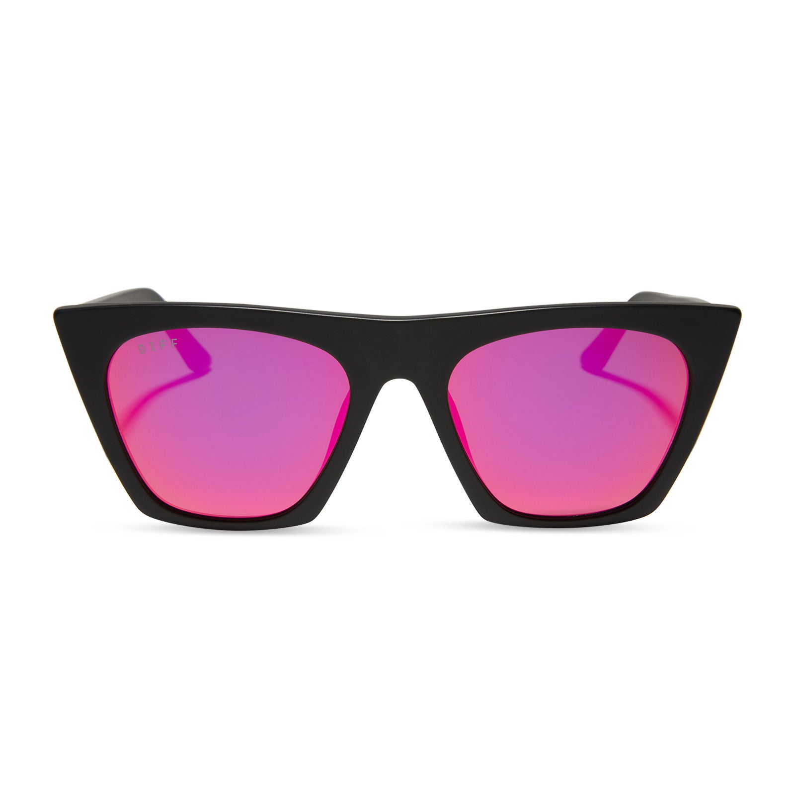 AVRIL - MATTE BLACK + SUNSET MIRROR SUNGLASSES