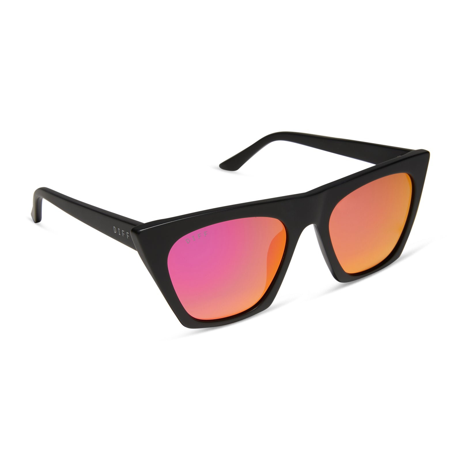 AVRIL - MATTE BLACK + SUNSET MIRROR SUNGLASSES - Image 2