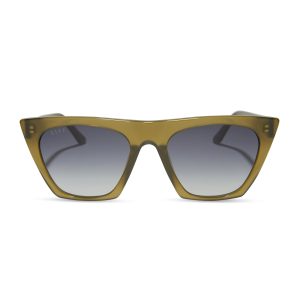 AVRIL - RICH OLIVE + GREY GRADIENT SUNGLASSES