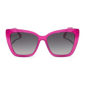 BECKY II - BRIGHT TULIP + GOLD + GREY GRADIENT + POLARIZED SUNGLASSES