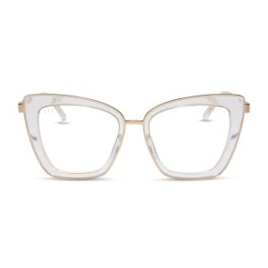 BECKY IV - CLEAR CRYSTAL + GOLD + GLASSES
