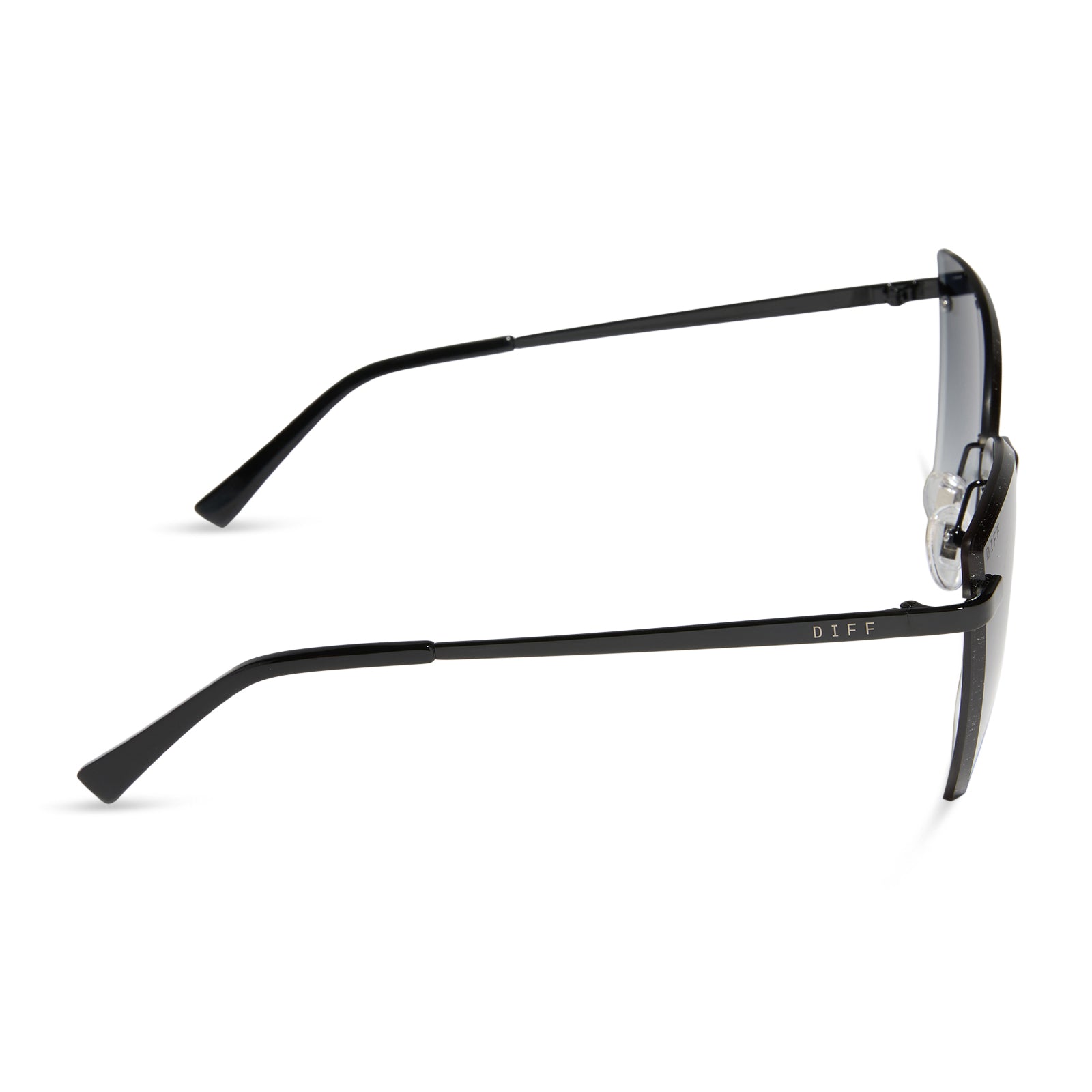 BECKY V - BLACK + GREY GRADIENT SUNGLASSES - Image 3