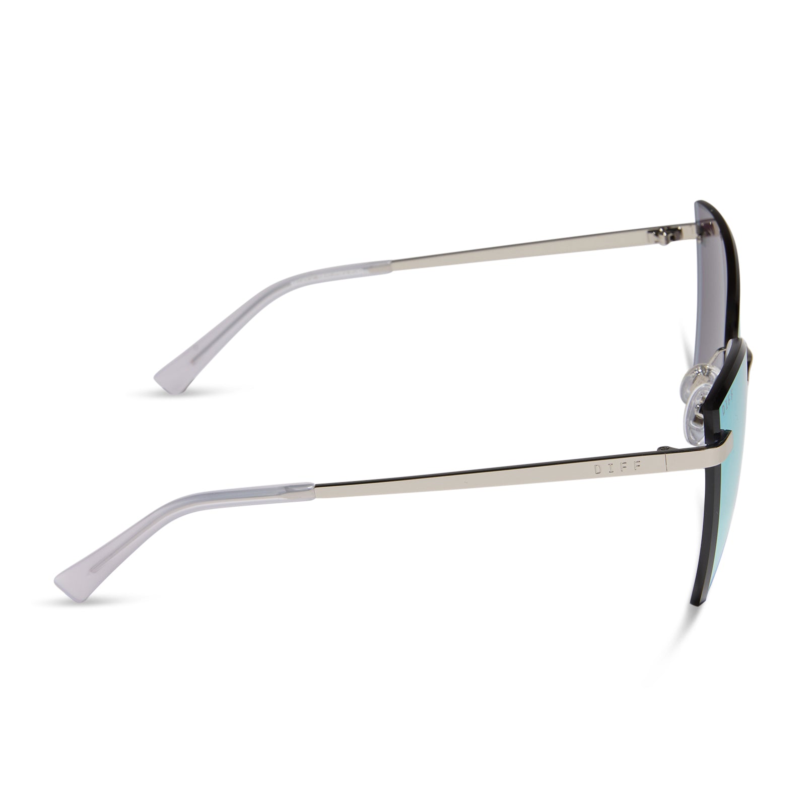 BECKY V - SILVER + LAVENDER MIRROR SUNGLASSES - Image 3