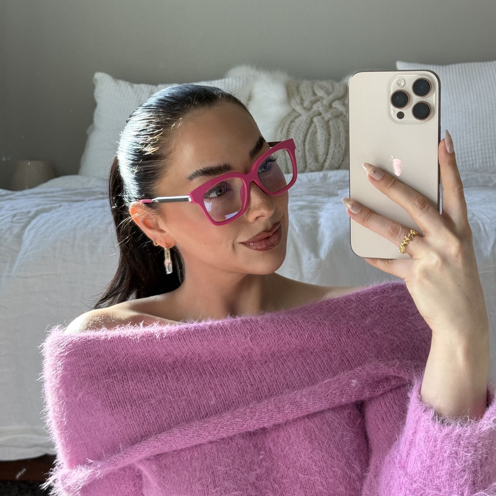 BELLA XS - BRIGHT PINK + GLASSES - Image 2