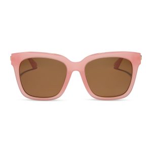 BELLA - PEACH + BROWN + POLARIZED SUNGLASSES