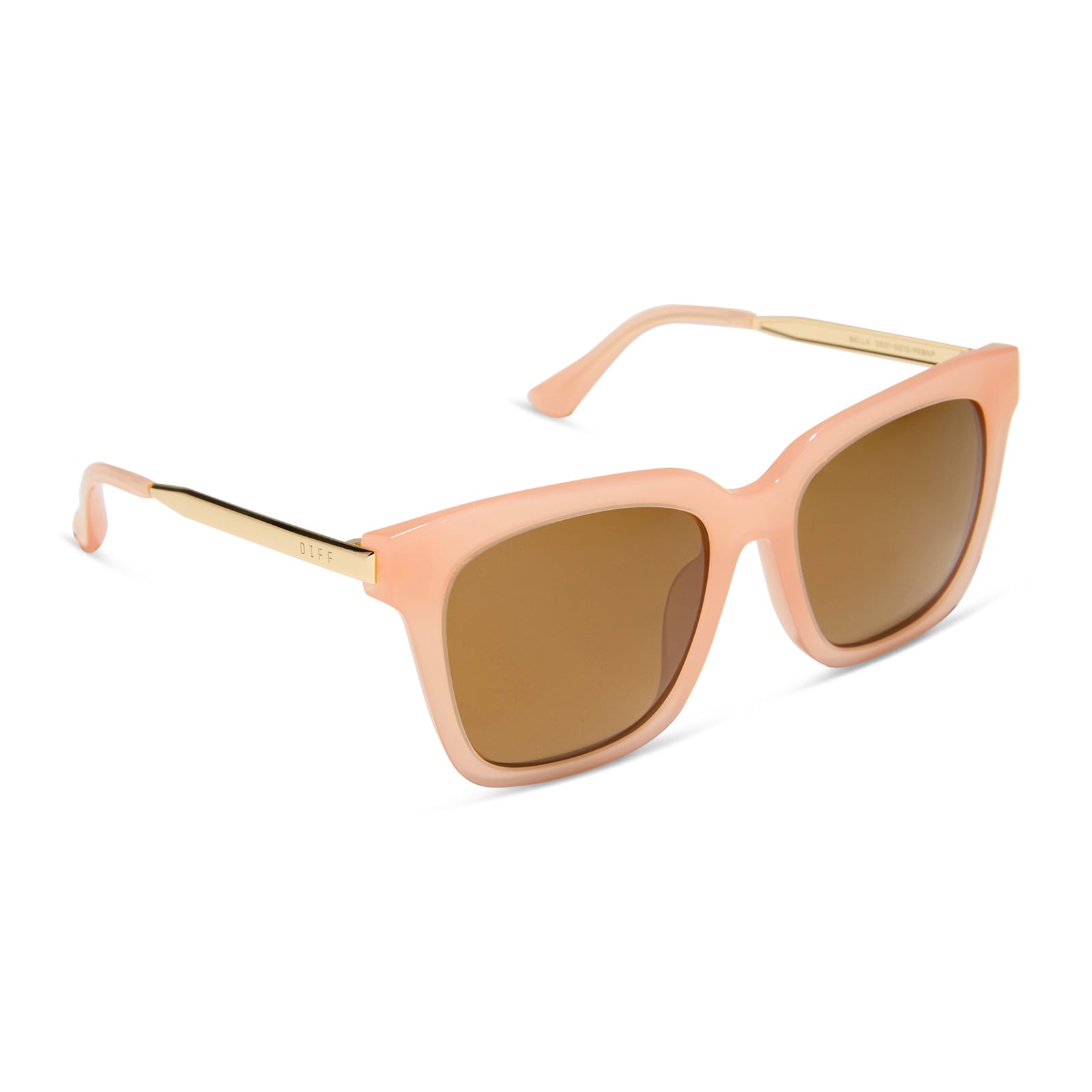 BELLA - PEACH + BROWN + POLARIZED SUNGLASSES - Image 2