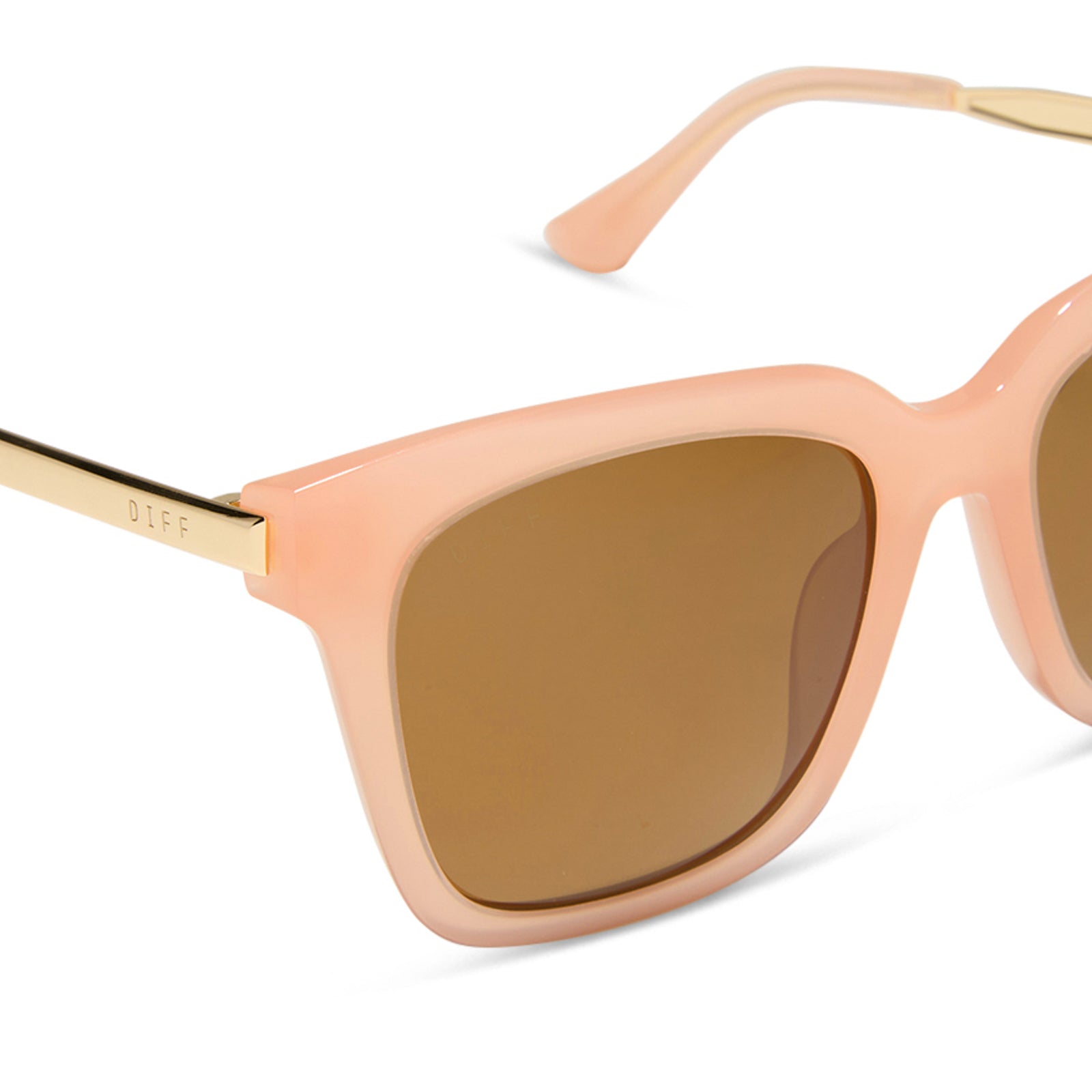BELLA - PEACH + BROWN + POLARIZED SUNGLASSES - Image 4