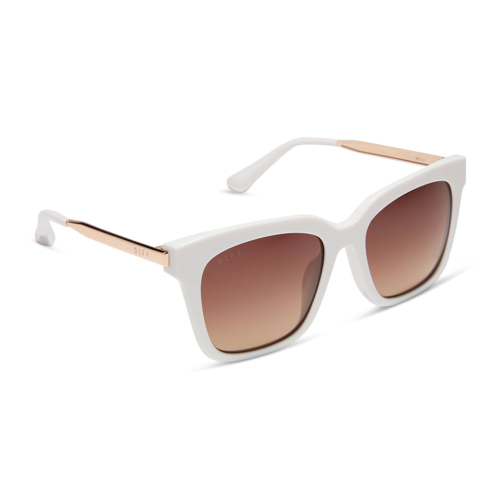 BELLA - WHITE CLOUD + BROWN GRADIENT SUNGLASSES - Image 2