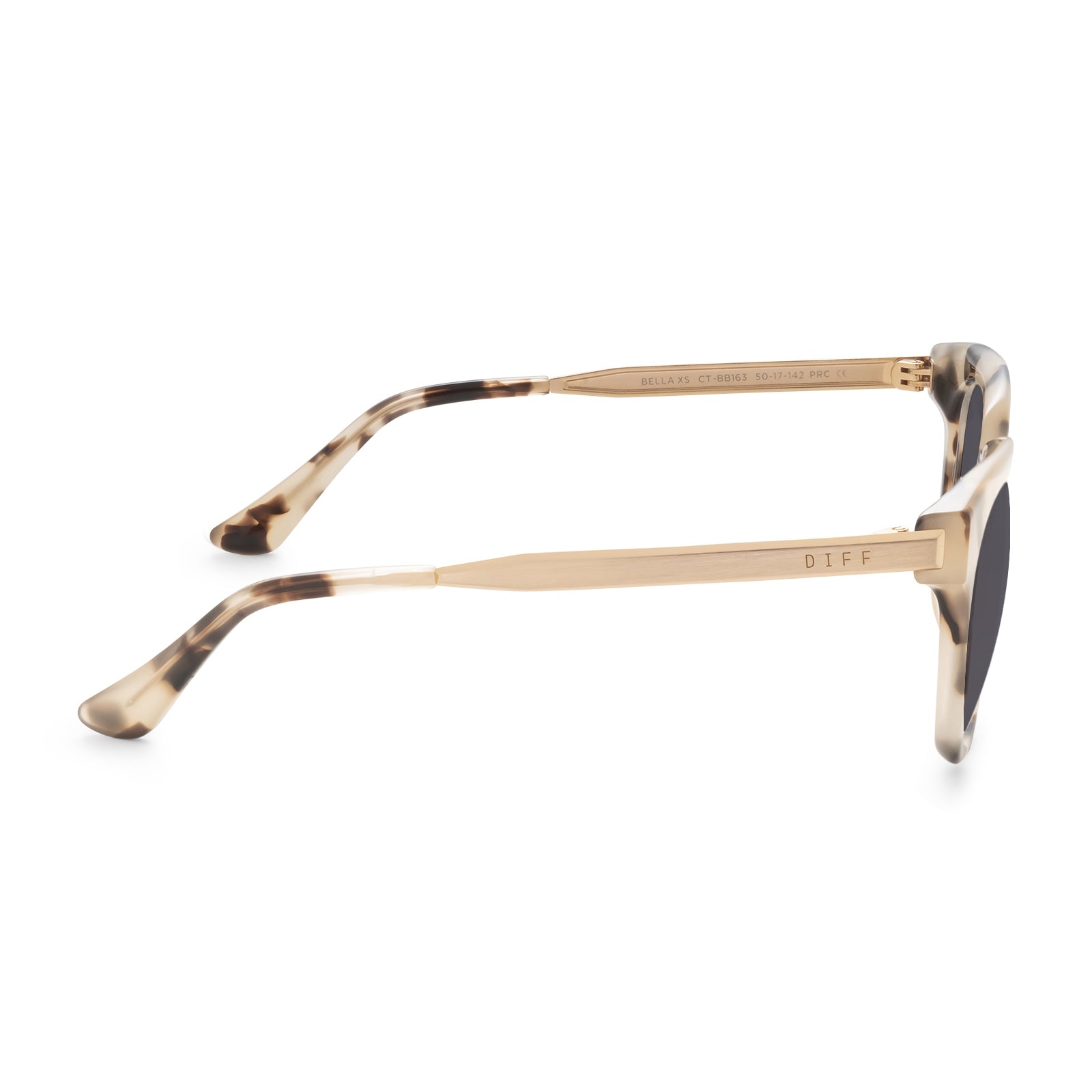 BELLA XS - CREAM TORTOISE + SOLID GREY SUNGLASSES - Image 3