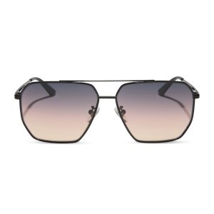 BERKELY - BLACK + TWILIGHT GRADIENT SUNGLASSES