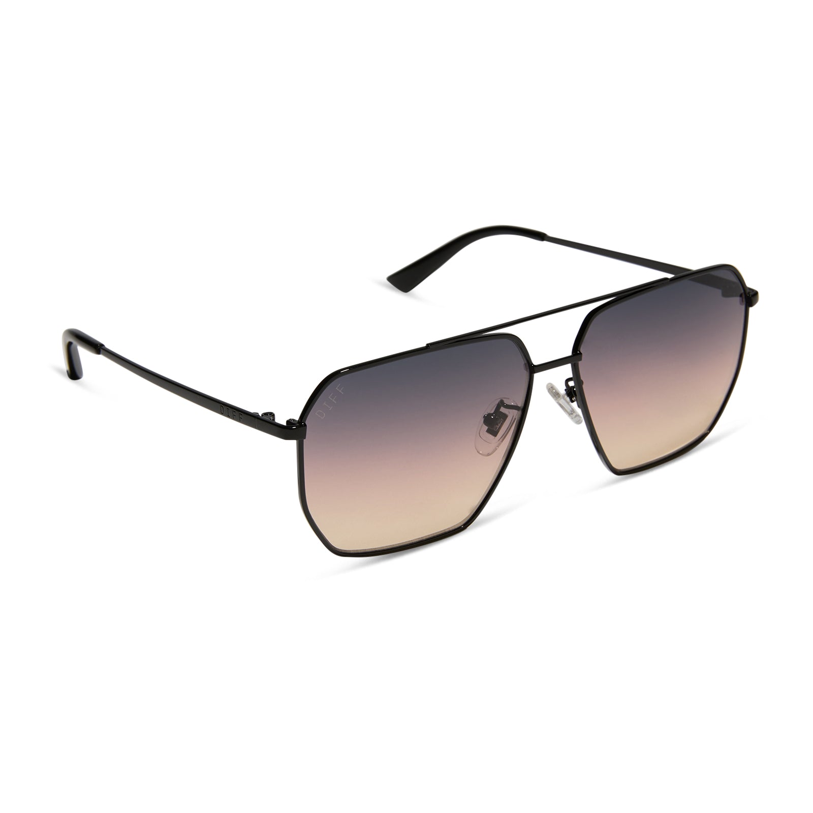 BERKELY - BLACK + TWILIGHT GRADIENT SUNGLASSES - Image 3