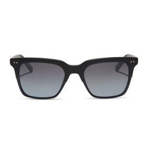 BILLIE - MATTE BLACK + BLUE GRADIENT FLASH + POLARIZED SUNGLASSES
