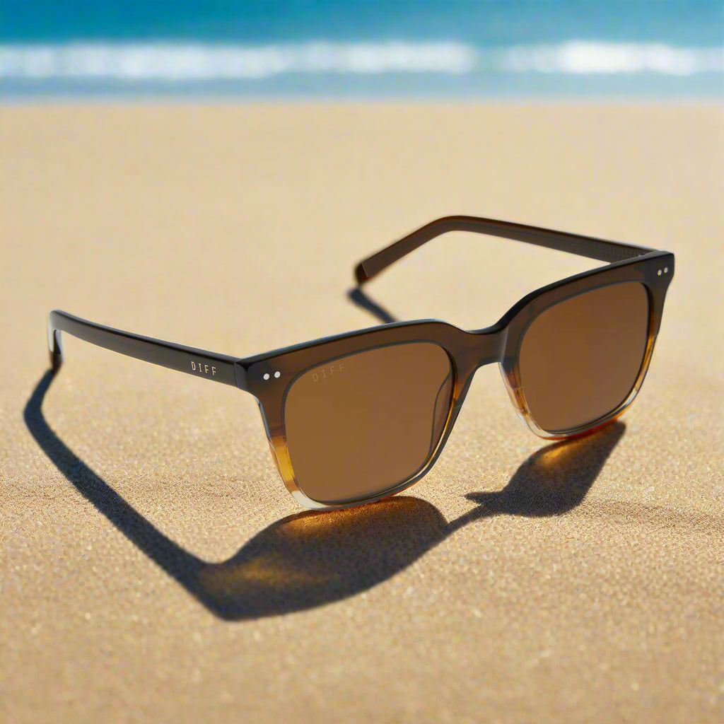 BILLIE XL - WHISKEY FADE + BROWN + POLARIZED SUNGLASSES - Image 3
