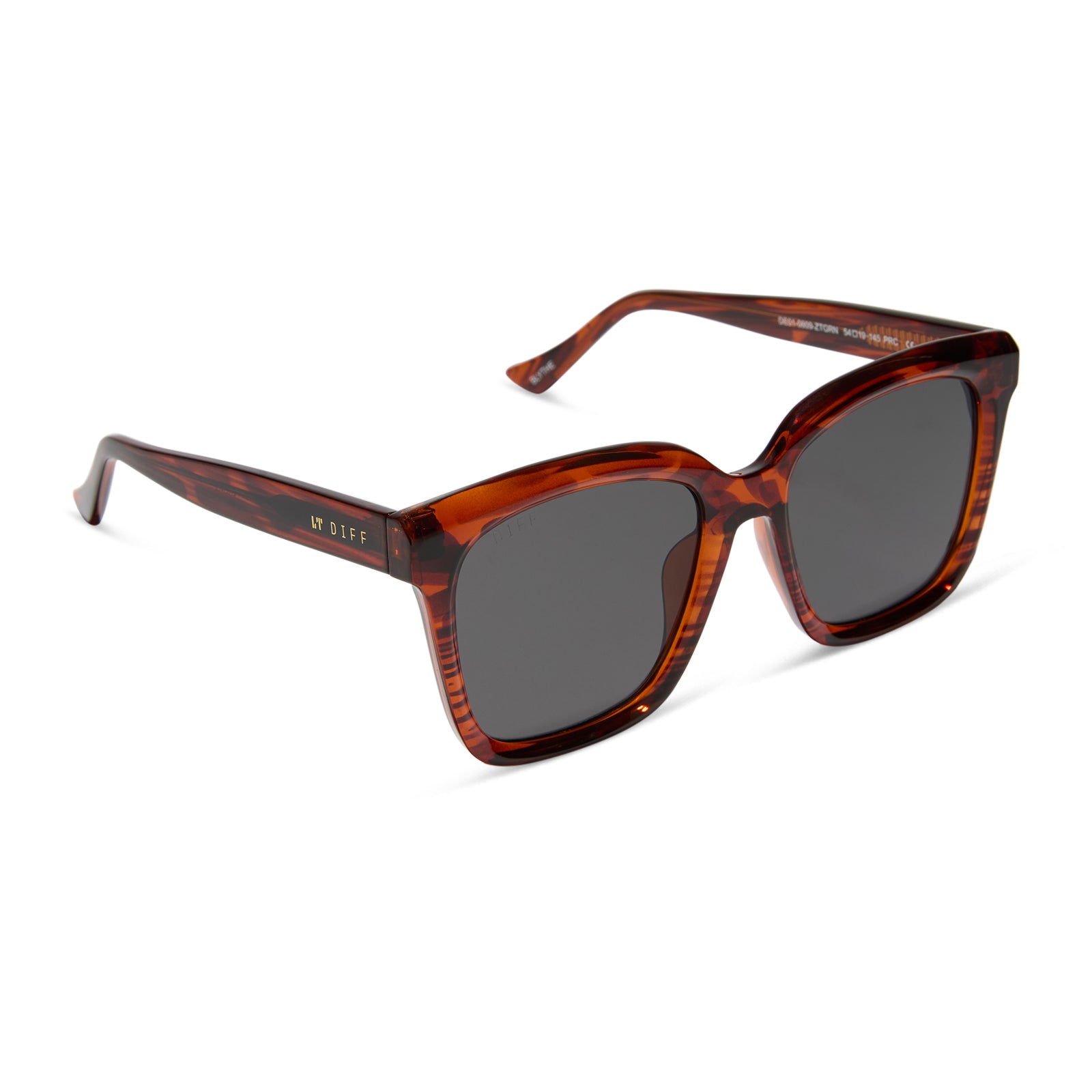 BLYTHE - MAHOGANY TORTOISE + GREY SUNGLASSES - Image 2