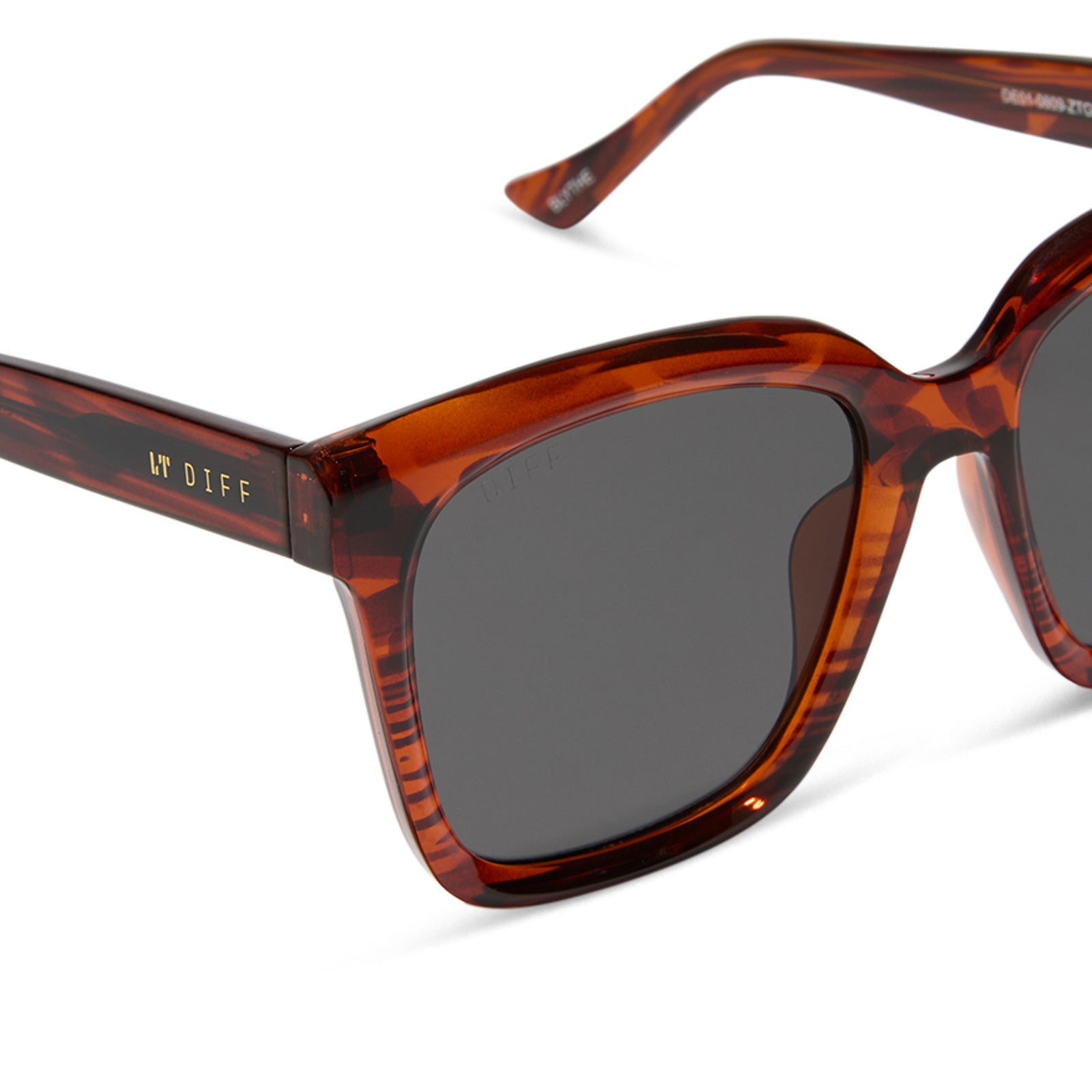 BLYTHE - MAHOGANY TORTOISE + GREY SUNGLASSES - Image 4