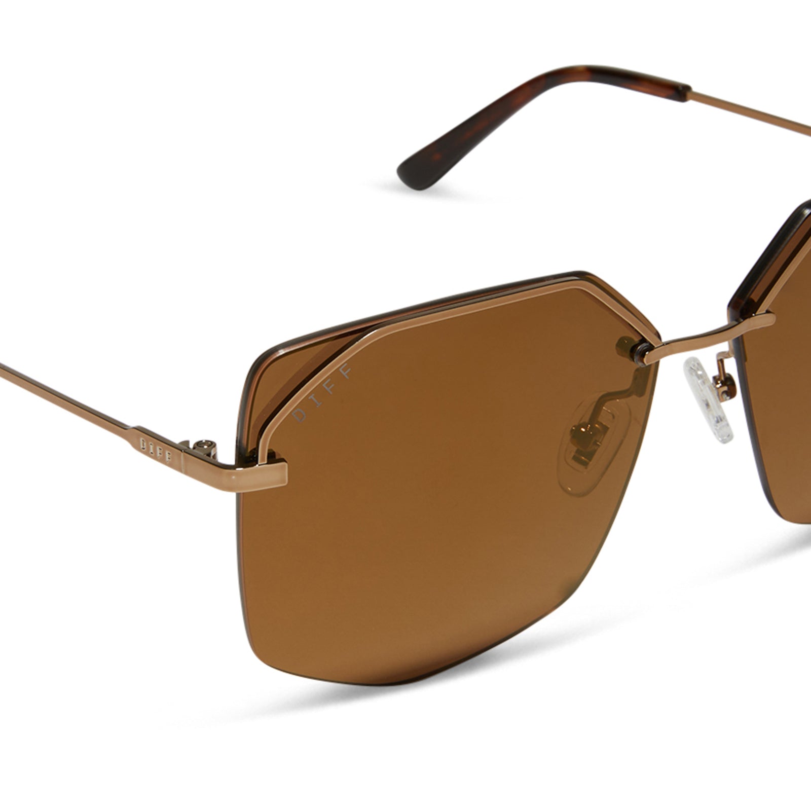 BREE - COPPER METAL + BROWN GOLD FLASH + POLARIZED SUNGLASSES - Image 4