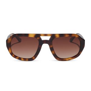COLLINS - SPOTTED TORTOISE + BROWN GRADIENT + POLARIZED SUNGLASSES