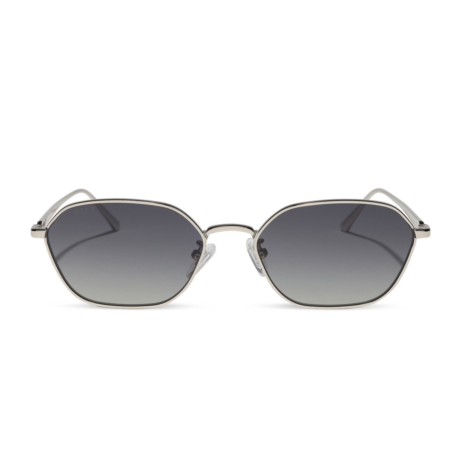 KENNEDY - SILVER + GREY GRADIENT + POLARIZED SUNGLASSES