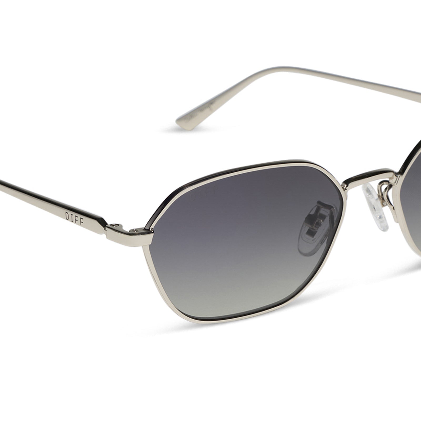 KENNEDY - SILVER + GREY GRADIENT + POLARIZED SUNGLASSES - Image 4