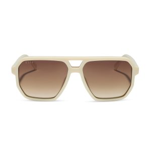 CAMERON - COURTSIDE IVORY + BROWN GRADIENT + POLARIZED SUNGLASSES