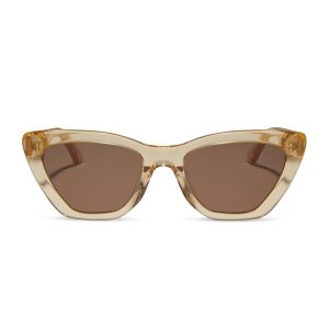CAMILA - HONEY CRYSTAL + BROWN SUNGLASSES
