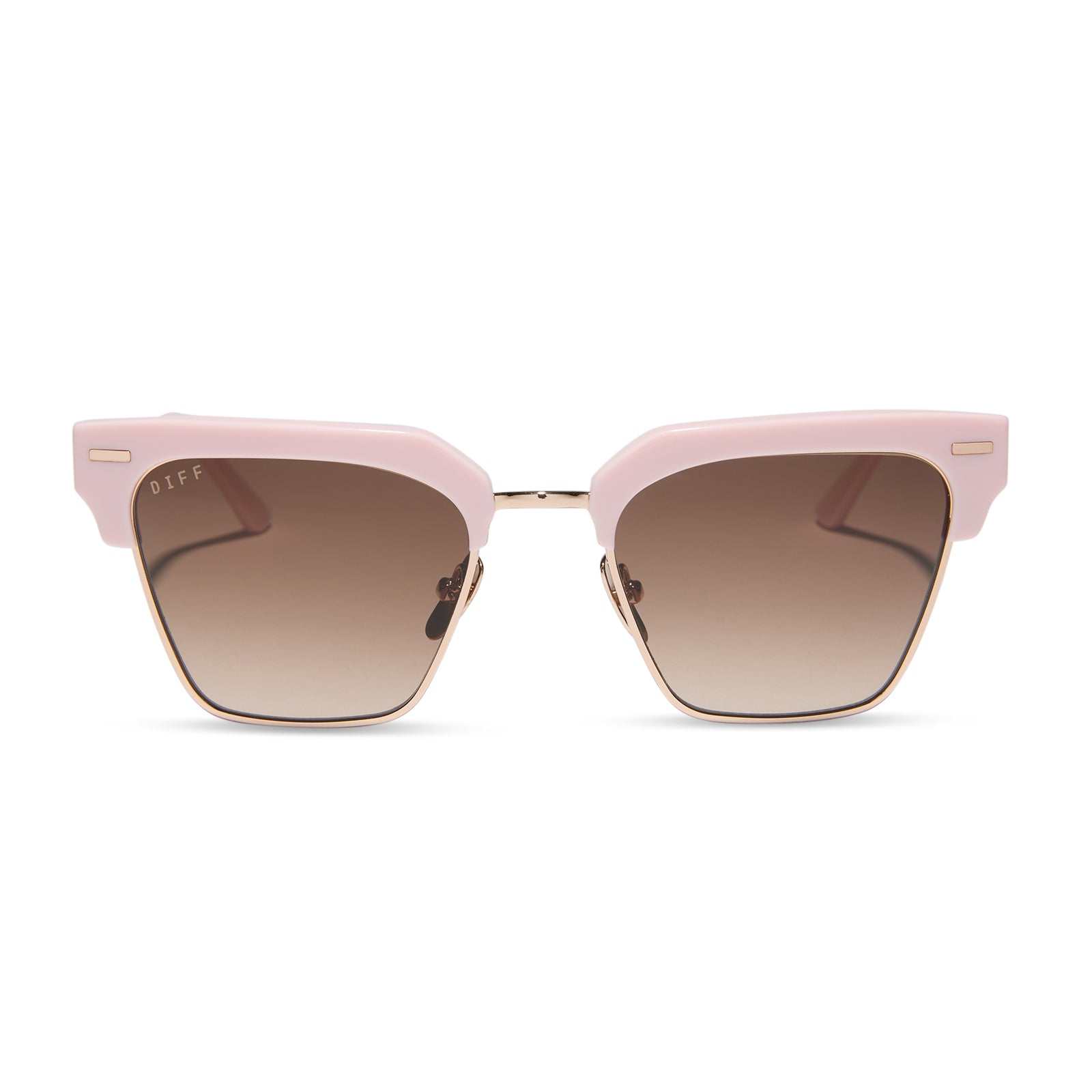 CAPRI - POWDER PINK + CHAMPAGNE + BROWN GRADIENT SUNGLASSES