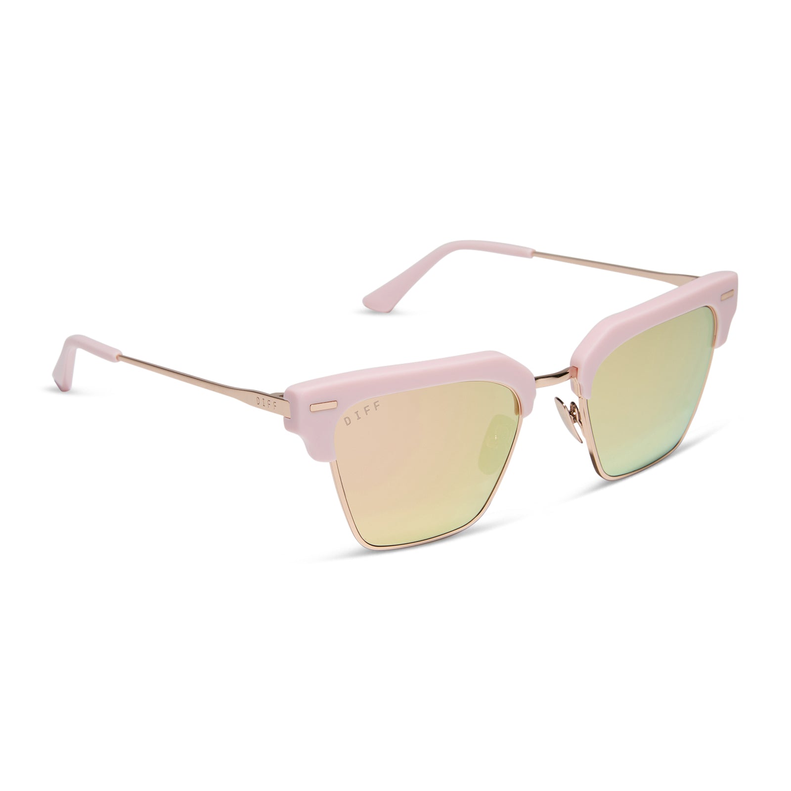 CAPRI - POWDER PINK + CHAMPAGNE + BROWN GRADIENT SUNGLASSES - Image 2