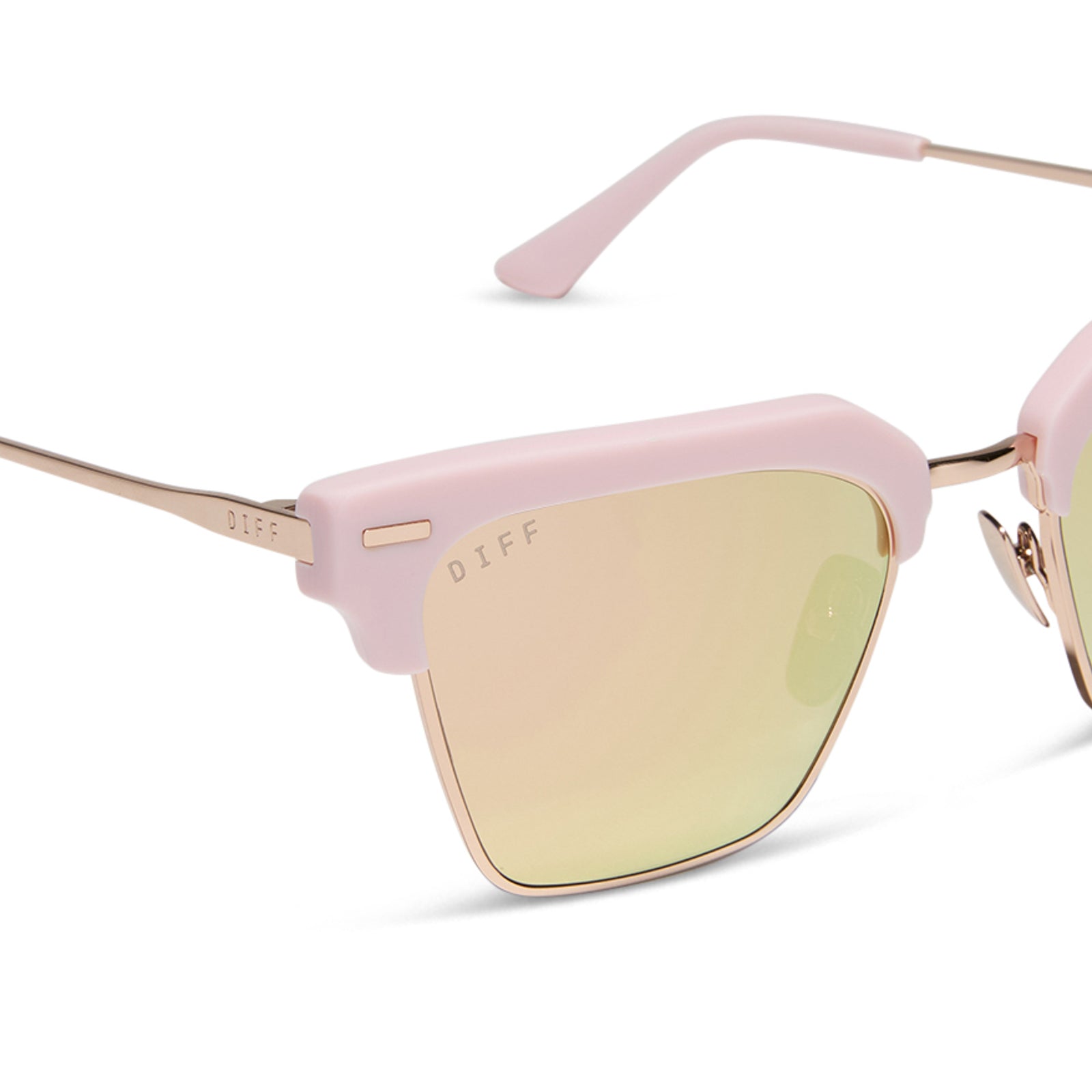 CAPRI - POWDER PINK + CHAMPAGNE + BROWN GRADIENT SUNGLASSES - Image 4