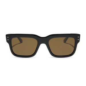 CASH - BLACK + BROWN + POLARIZED SUNGLASSES