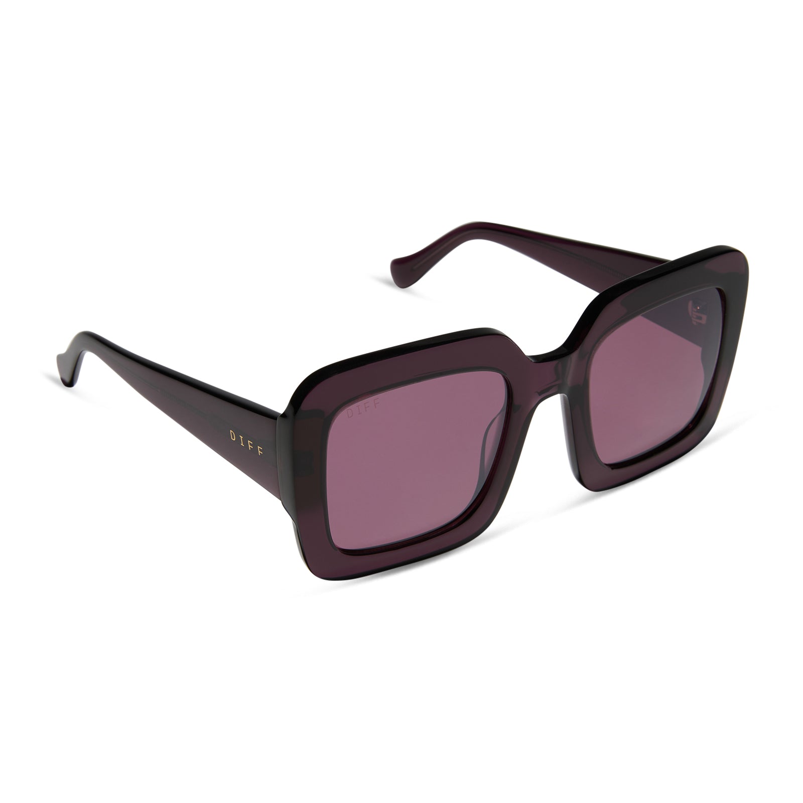 CHARISE - AUBERGINE + AUBERGINE W SILVER FLASH SUNGLASSES - Image 2