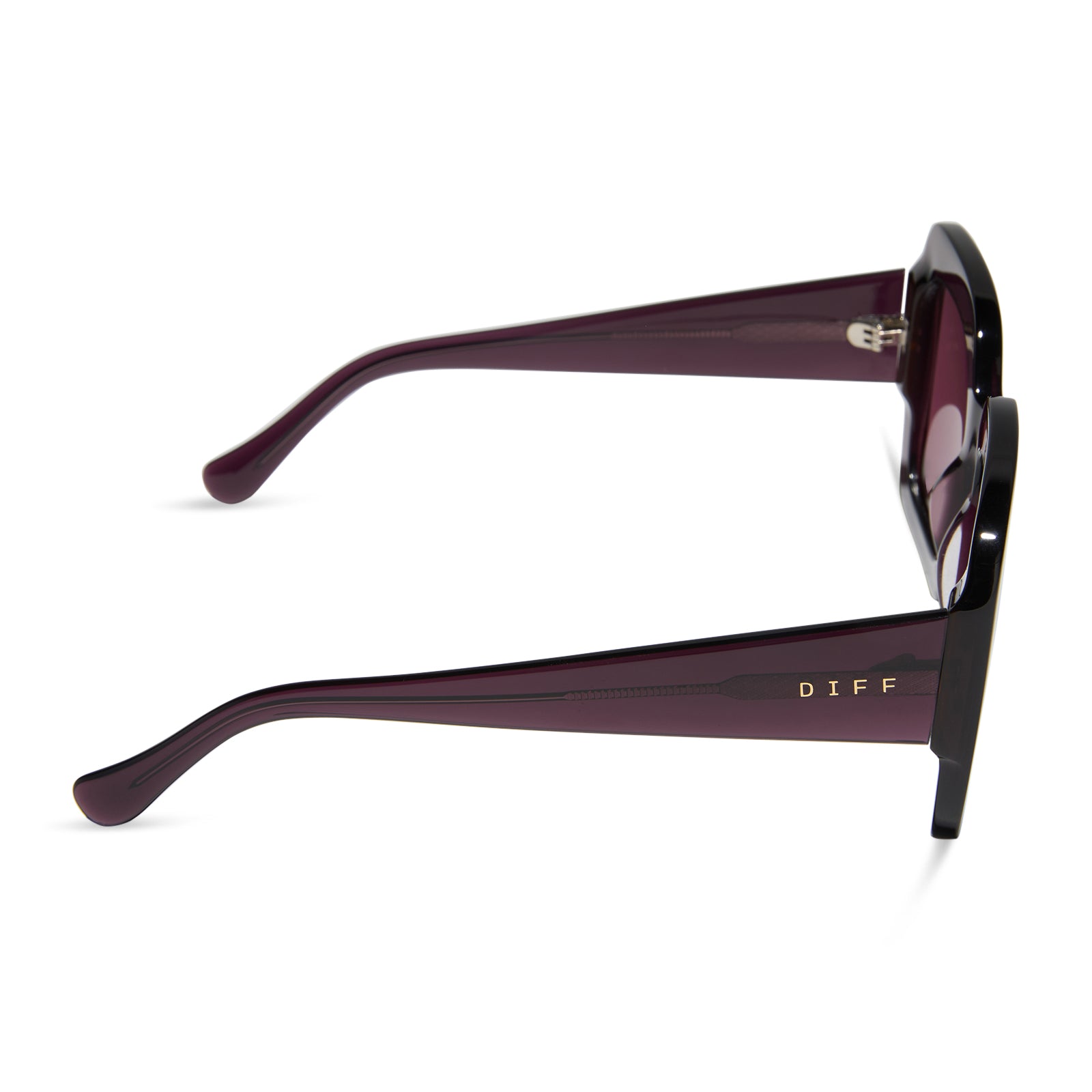 CHARISE - AUBERGINE + AUBERGINE W SILVER FLASH SUNGLASSES - Image 3