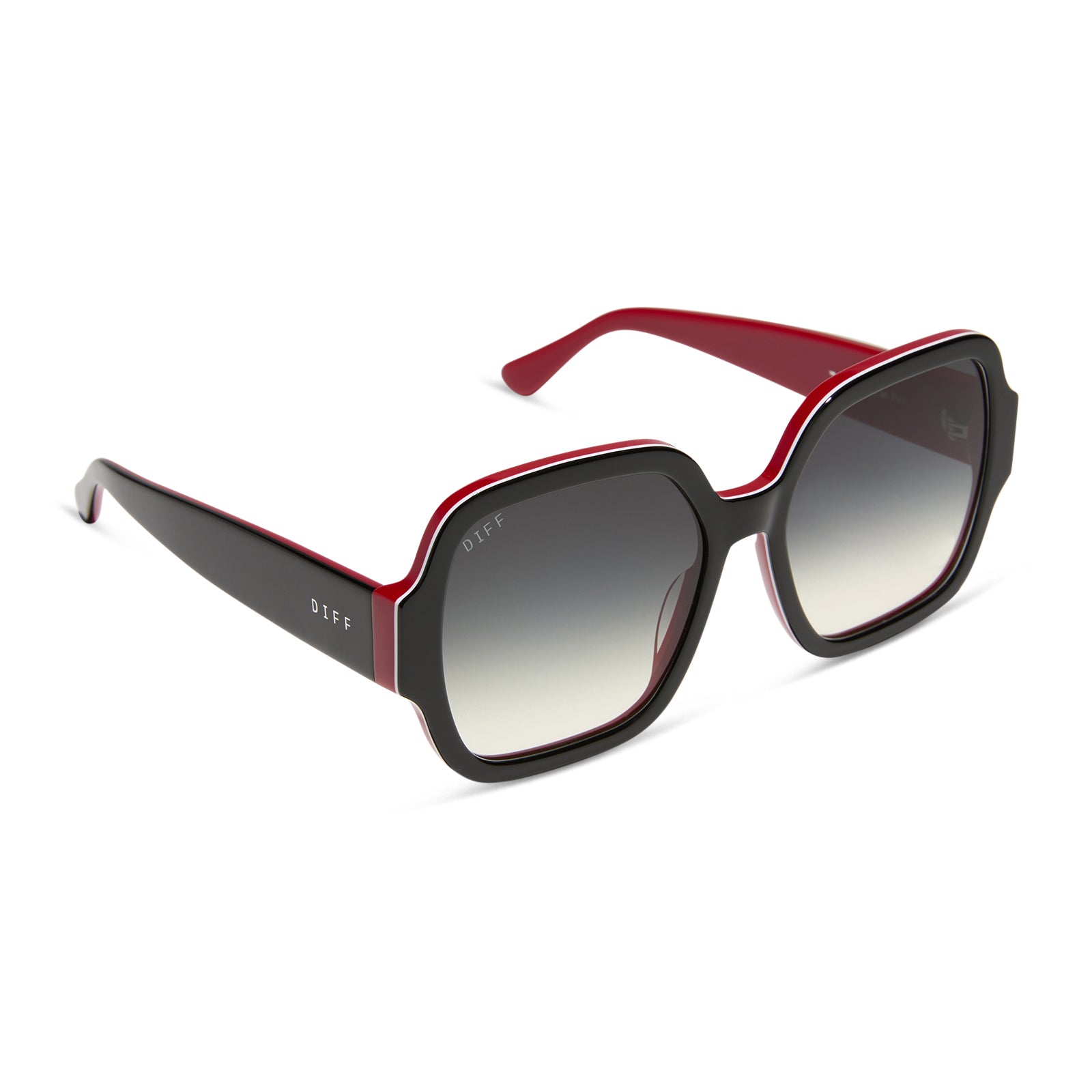 DIONNE - BLACK + GREY GRADIENT SUNGLASSES - Image 2
