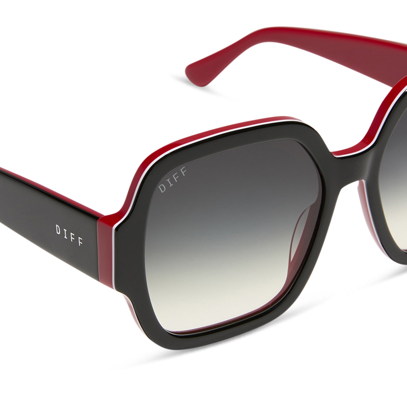 DIONNE - BLACK + GREY GRADIENT SUNGLASSES - Image 4