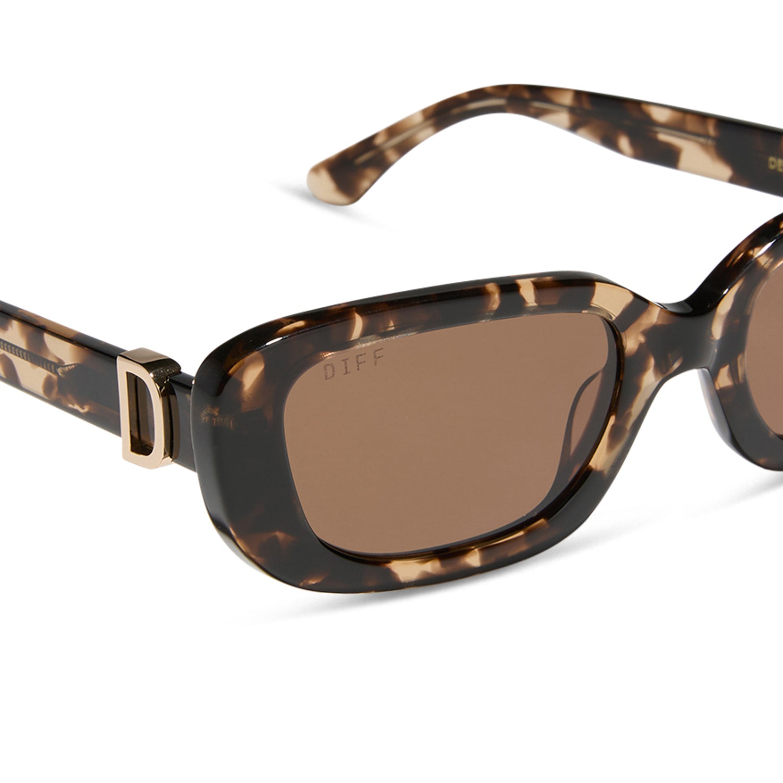 DAPHNE - ESPRESSO TORTOISE + METAL + BROWN + POLARIZED SUNGLASSES - Image 4