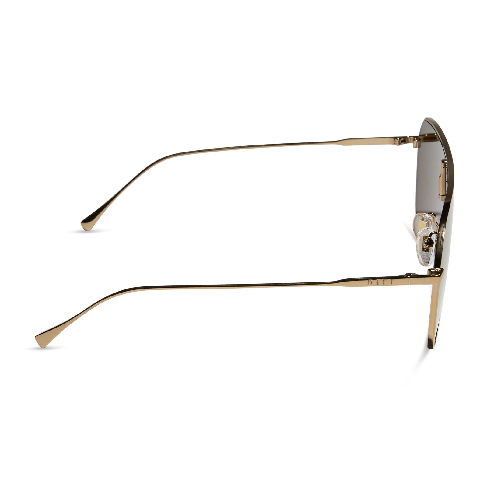 DASH SHIELD - COPPER METAL + BROWN GOLD FLASH SUNGLASSES - Image 3