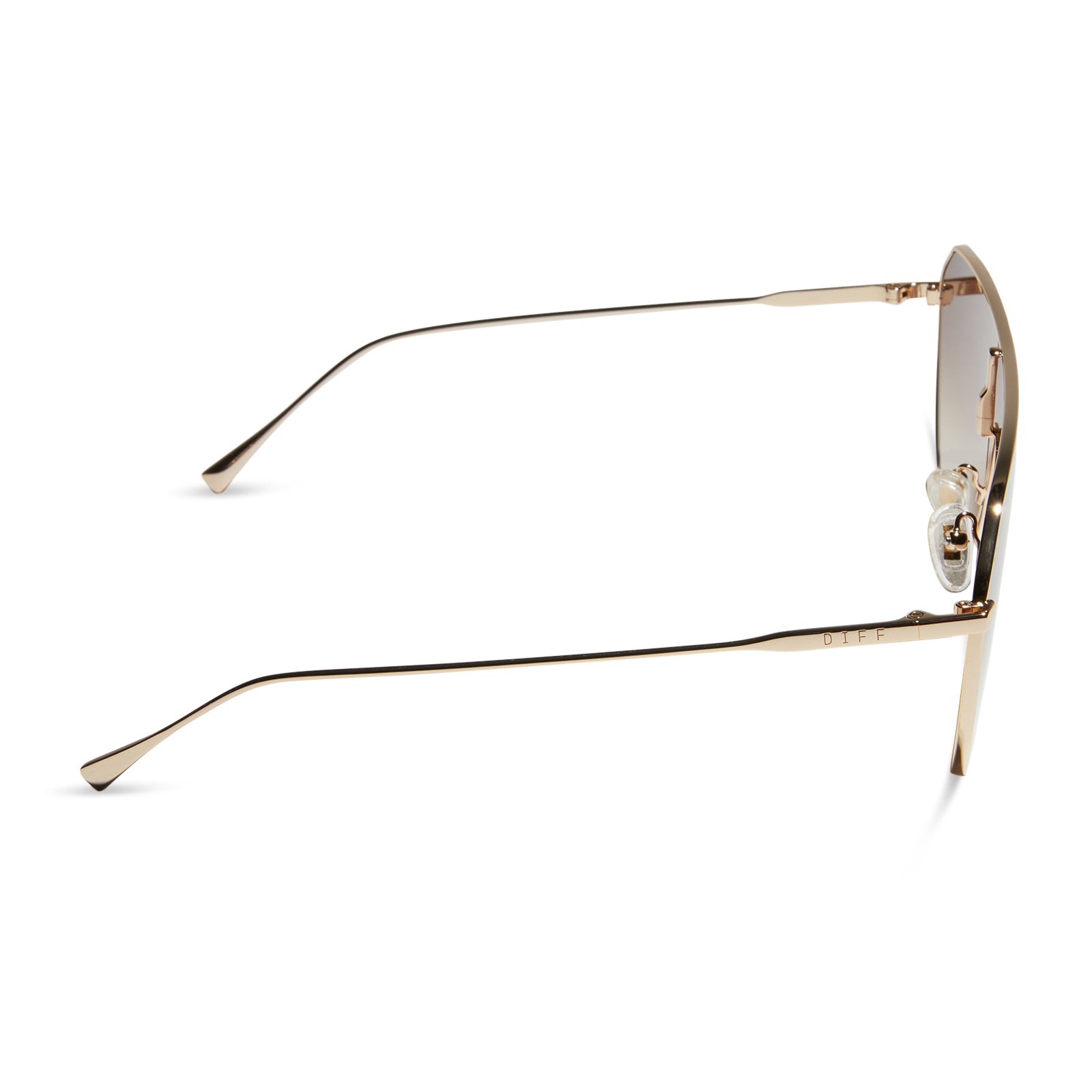 DASH SHIELD - GOLD + BROWN GRADIENT SUNGLASSES - Image 3