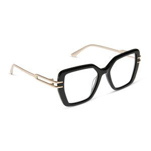 DASHA - BLACK + GOLD + GLASSES
