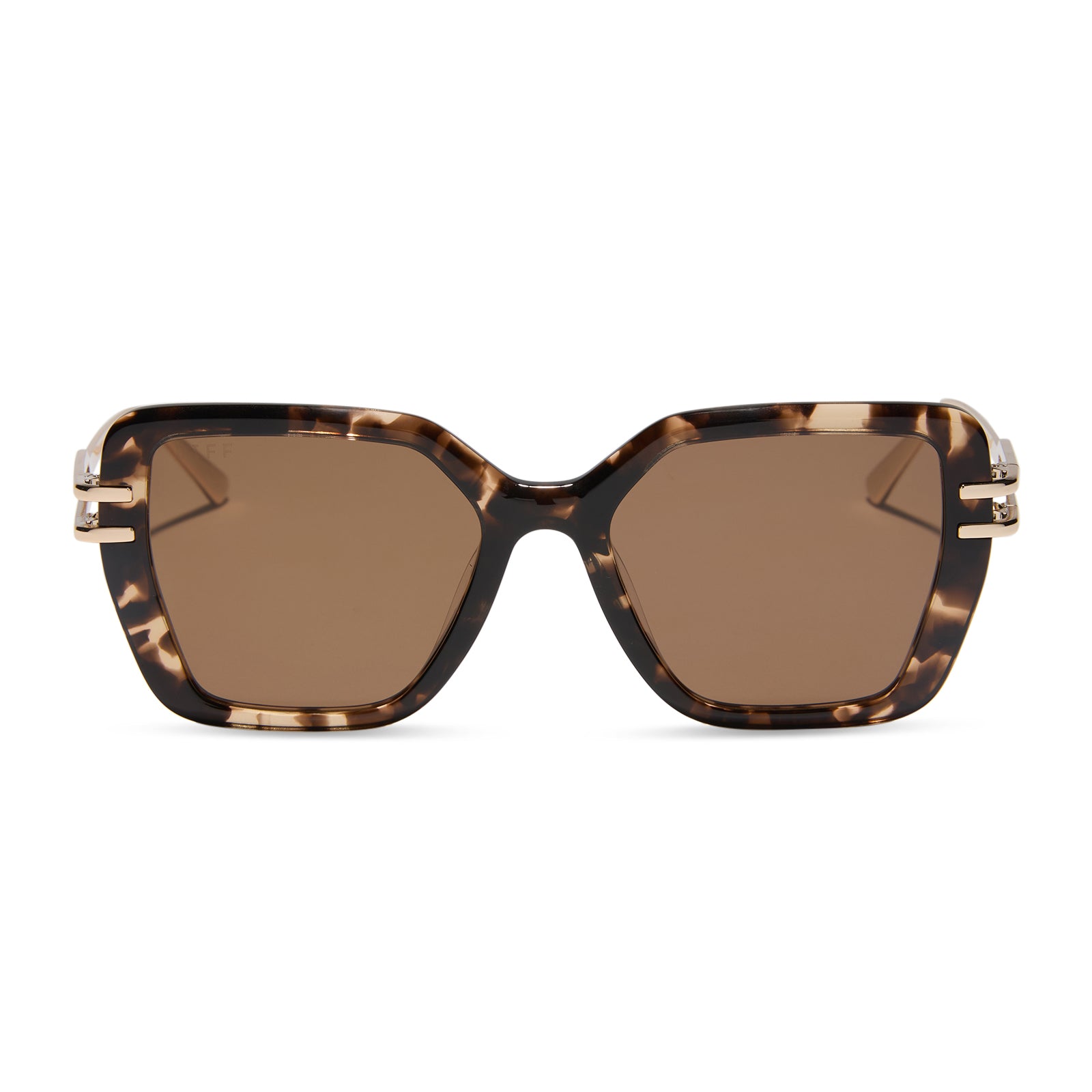 DASHA - ESPRESSO TORTOISE + GOLD + BROWN + POLARIZED SUNGLASSES - Image 2