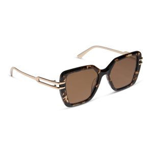 DASHA - ESPRESSO TORTOISE + GOLD + BROWN + POLARIZED SUNGLASSES