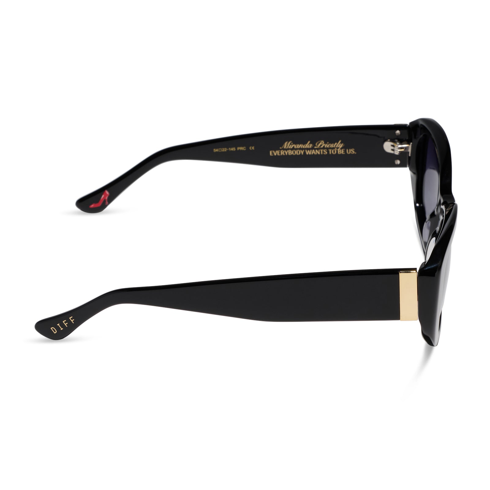 MIRANDA - BLACK + GREY GRADIENT + POLARIZED SUNGLASSES - Image 3
