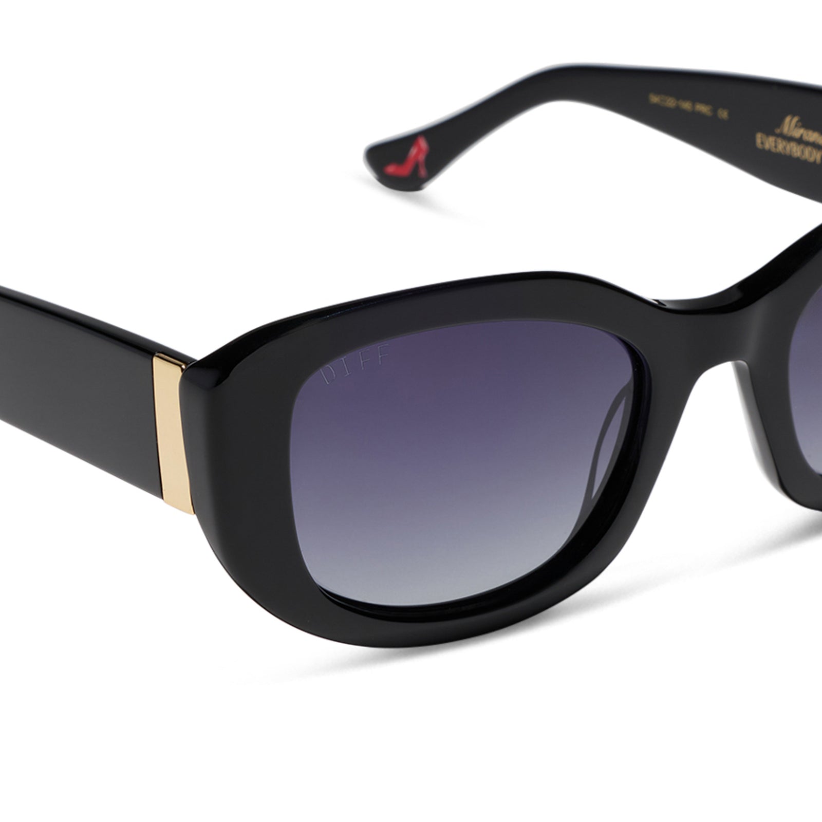 MIRANDA - BLACK + GREY GRADIENT + POLARIZED SUNGLASSES - Image 4