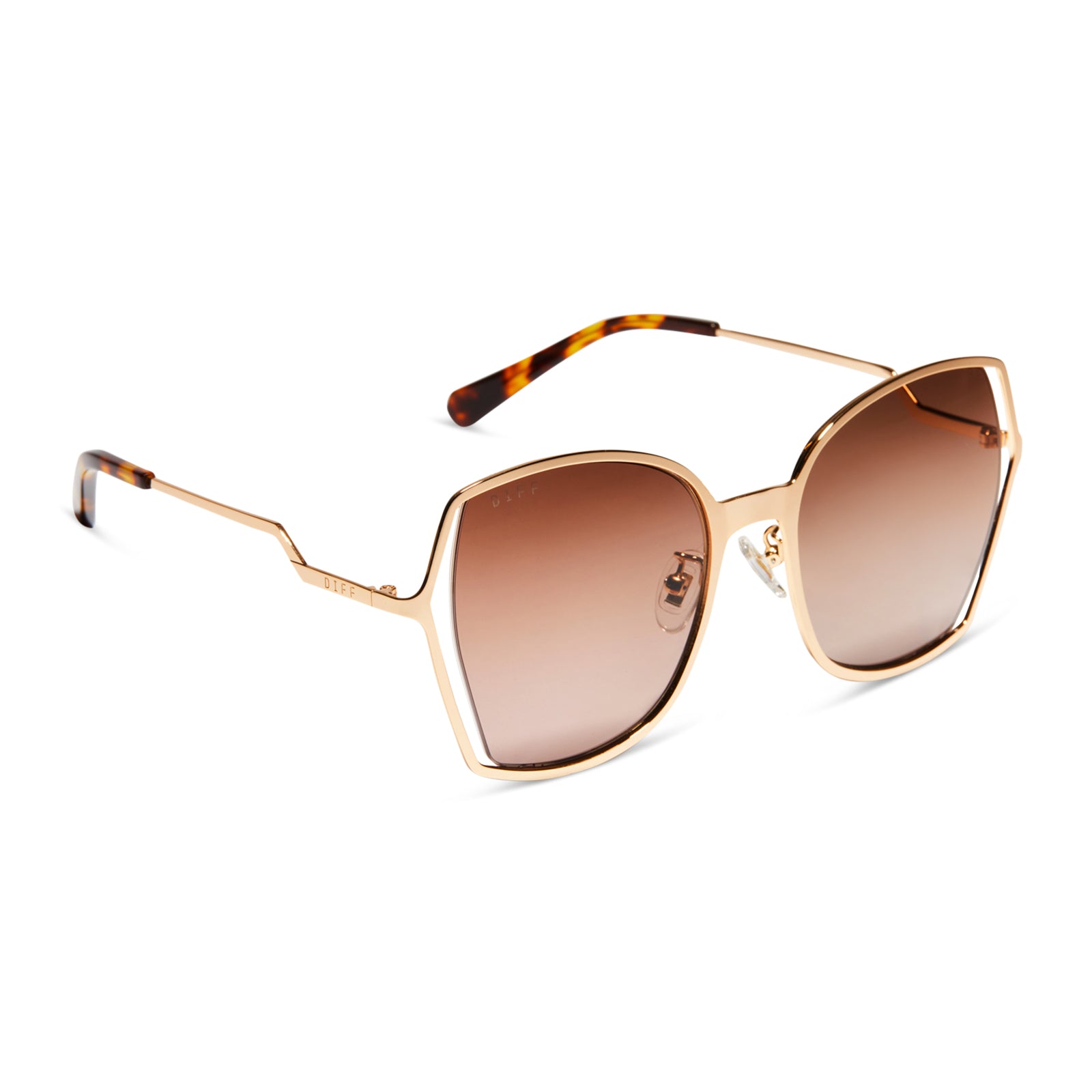 DONNA III - GOLD + BROWN GRADIENT POLARIZED SUNGLASSES - Image 2