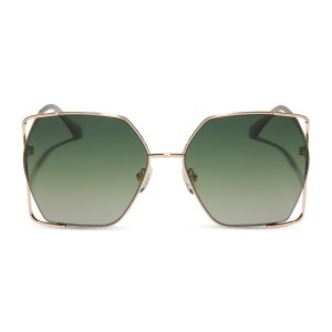 DONNA IV - BRUSHED CHAMPAGNE + COOL MATCHA GRADIENT + POLARIZED SUNGLASSES