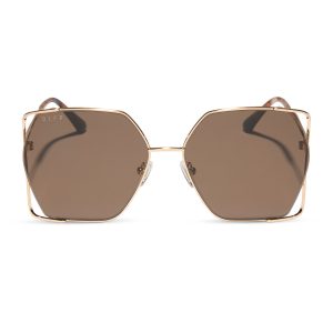 DONNA IV - BRUSHED GOLD + TRUFFLE SUNGLASSES