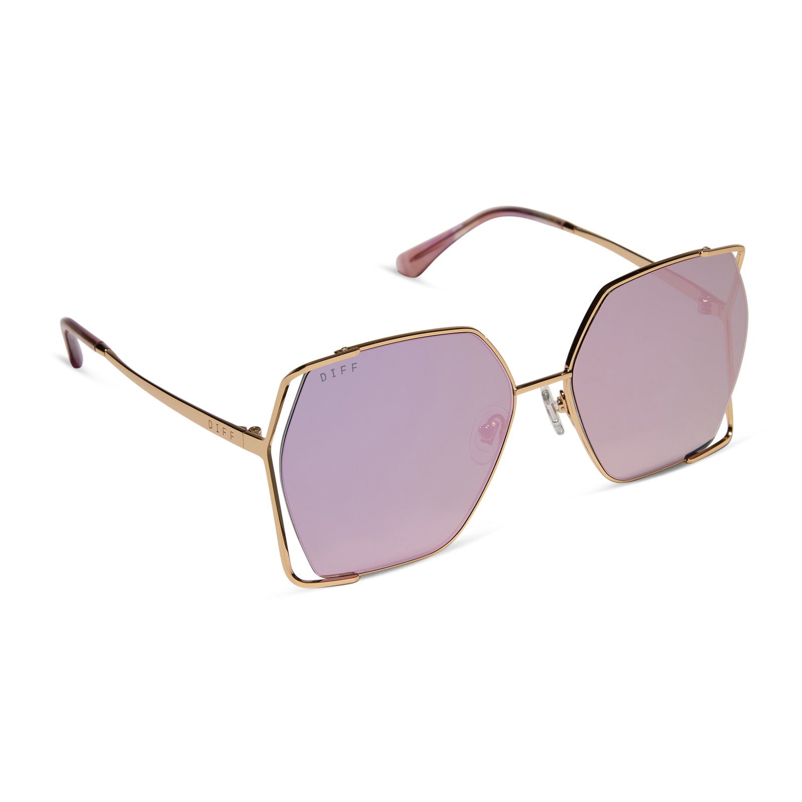 DONNA IV - GOLD + TAUPE MIRROR SUNGLASSES - Image 3