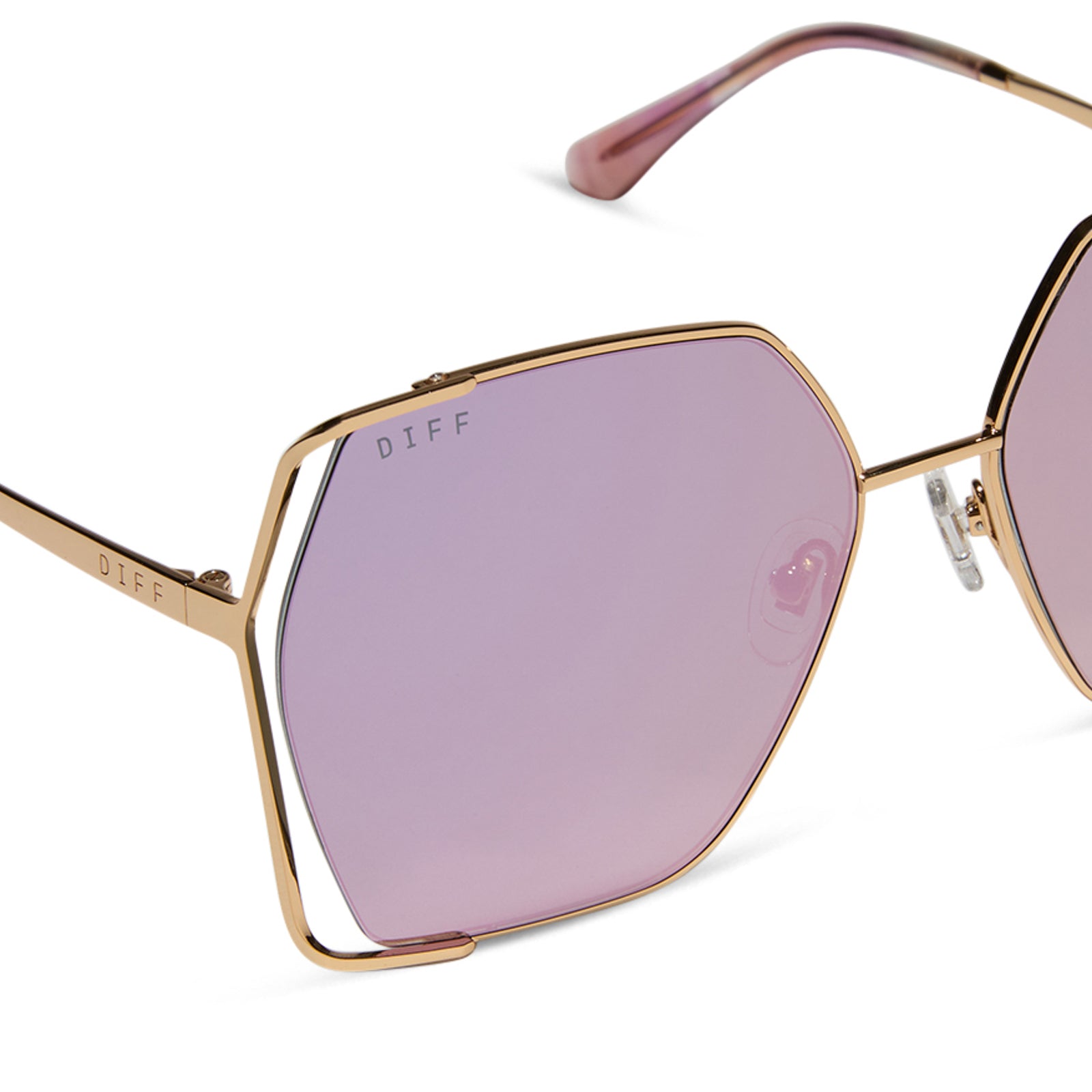 DONNA IV - GOLD + TAUPE MIRROR SUNGLASSES - Image 7