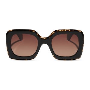SAVOIR SQUARE - DARK TORTOISE + BROWN GRADIENT SUNGLASSES