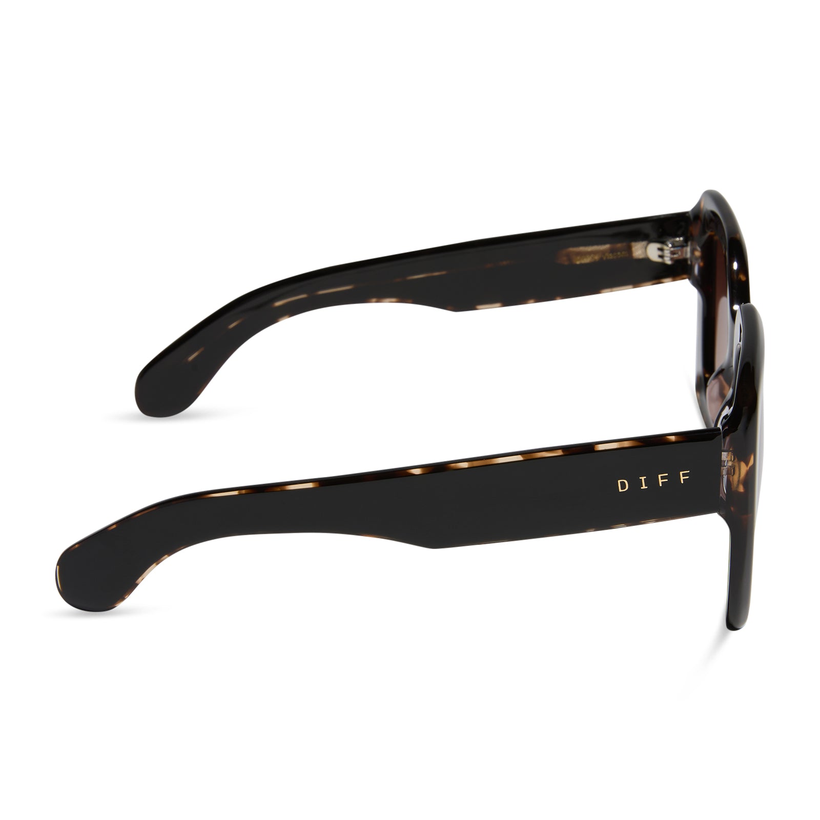 SAVOIR SQUARE - DARK TORTOISE + BROWN GRADIENT SUNGLASSES - Image 3