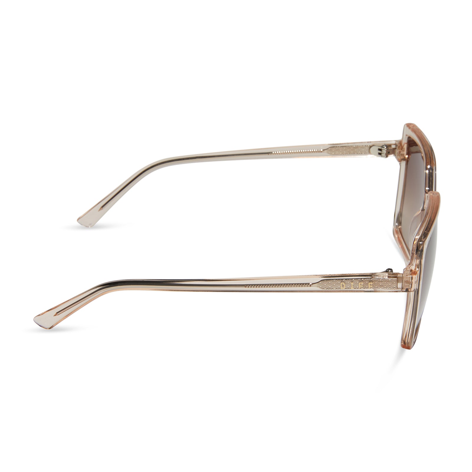ESME - VINTAGE ROSE CRYSTAL + BROWN GRADIENT SUNGLASSES - Image 3